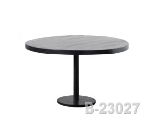 Eetkamertafel D-23027 zwart rond 130cm
