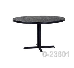 Eetkamertafel O-23601 zwart mango 130cm