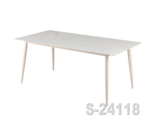 Eetkamertafel S-24118 keramisch wit 180cm
