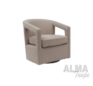 Fauteuil ALMA bouclé taupe