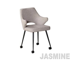Stoel JASMINE bouclé grijs
