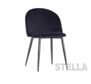 Stoel STELLA velvet zwart