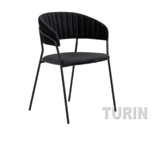 Stoel TURIN velvet zwart