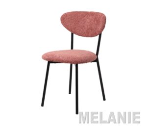 Stoel MELANIE bouclé roze