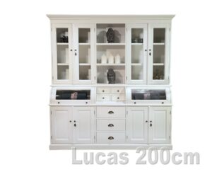 Buffetkast LUCAS landelijk wit 200cm