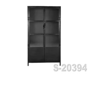 Vitrinekast S-20394 industrieël zwart