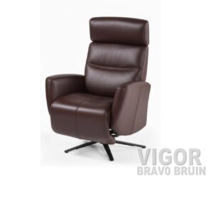 Relaxfauteuil VIGOR leder bravo bruin